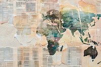 Africa map ephemera border backgrounds newspaper text.