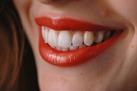 Woman smile teeth lip hairstyle happiness.