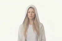 White Witch portrait fashion hood.