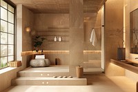VIP Spa Suite of wellness spa bathroom bathtub sink.