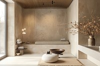 VIP Spa Suite of wellness spa interior design architecture bathroom.