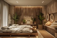 VIP Spa Suite of wellness spa furniture suite plant.