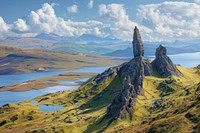 Isle Of Skye in Scotland sky wilderness landscape.