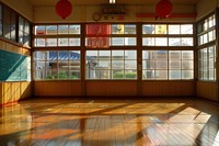 Primary school classroom architecture flooring hardwood.