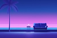Relaxed purple furniture horizon.