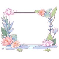 Water lily pattern flower sketch.