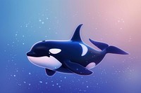 Cute orca whale background cartoon animal mammal.
