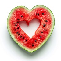 Watermelon heart shape fruit plant food.