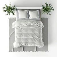 A bedroom furniture blanket pillow.