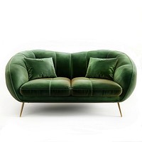 Modern green sofa furniture armchair cushion.