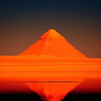 Photo of a egypt landscape outdoors pyramid.