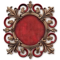 Red frame art white background accessories.