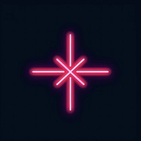 Crossaint icon neon symbol light.