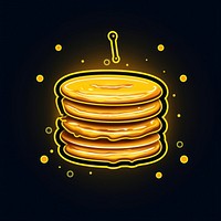 Pancake icon yellow night food.