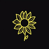 Sunflower icon yellow plant logo.