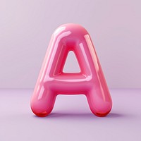 Inflated letter A purple text furniture.