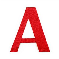 Alphabet A letter font white background.