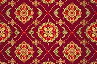 A thai traditional pattern backgrounds wallpaper red.