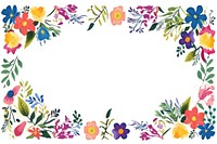Vector flower frame impressionism art graphics pattern.