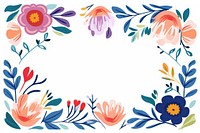Vector flower frame impressionism art graphics pattern.