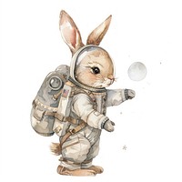 Rabbit in space suit costume rabbit clothing apparel.