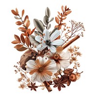 Flower Collage cinnamon spices pattern flower accessories.