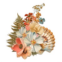 Flower Collage shells pattern flower invertebrate.