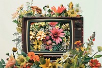 Flower Collage TV flower electronics television.