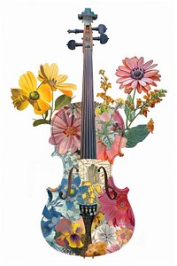 Flower Collage Violin violin flower chandelier.