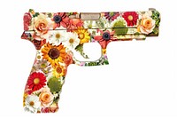 Flower Collage Gun pattern flower gun.