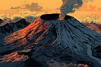 Volcano mountain outdoors eruption.