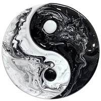 Acrylic pouring Yin Yang accessories accessory clothing.