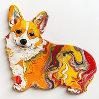 Acrylic pouring corgi Dog dog accessories accessory.