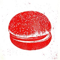 Burger Shaped Risograph style confectionery cricket sweets.