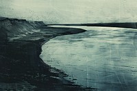 River of etching shoreline outdoors scenery.