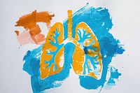 Lung art painting graphics.