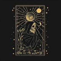 The death tarot logo art accessories blackboard.