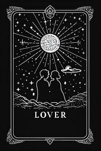 The lover tarot logo advertisement publication blackboard.