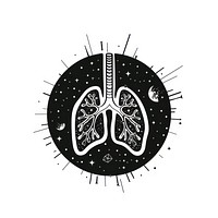 Human lungs logo art illustrated dynamite.