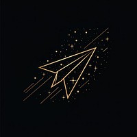 Surreal aesthetic Paper plane logo fireworks astronomy outdoors.