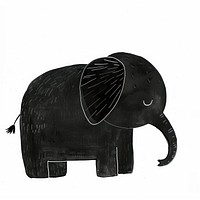 Elephant art illustrated silhouette.