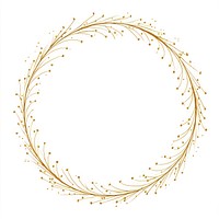 Gold glitter single line of little christmas circle border chandelier graphics pattern.