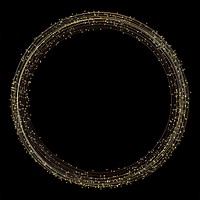 Gold glitter little christmas circle border photography astronomy outdoors.