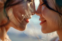 Thai lesbian couple photography accessories sunglasses.