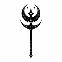 Boho aesthetic scythe logo weapon weaponry trident.