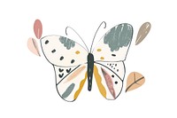 Boho Vector Art of butterfly art invertebrate illustrated.