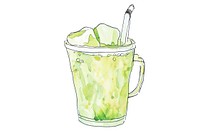 Ice green tea beverage cocktail alcohol.