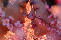 Thai gay couple flower photography portrait.