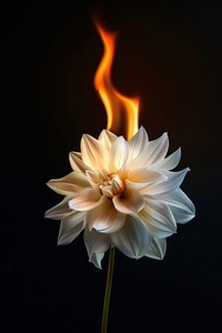White flower flame fire blossom.