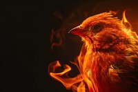 Bird fire cardinal chicken.
